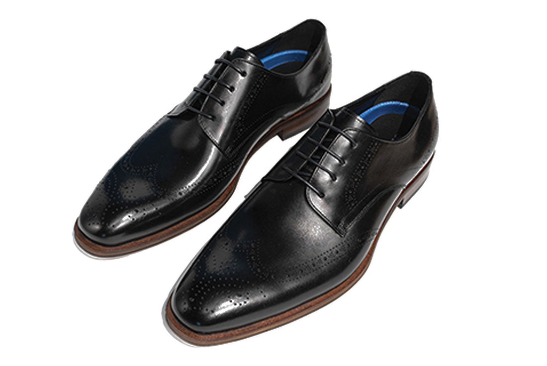 Boistfort Black Brogue Derby Shoes