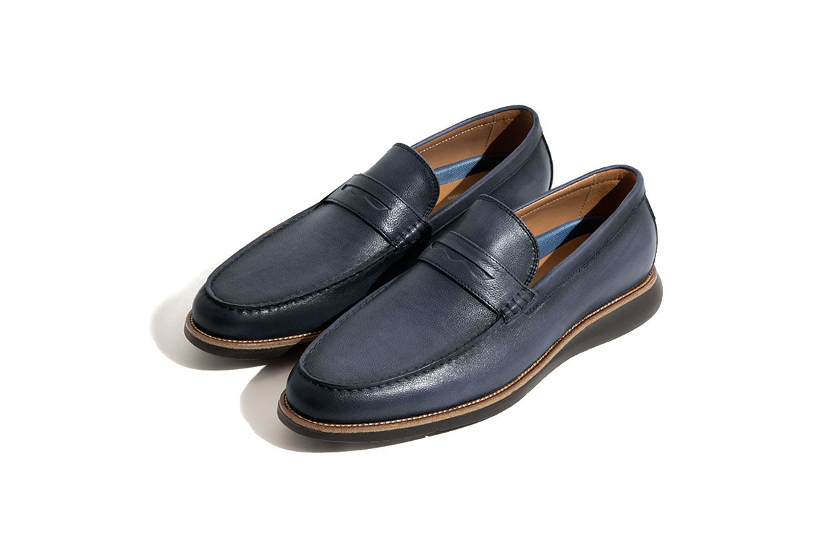 Calderon Navy Penny Loafers