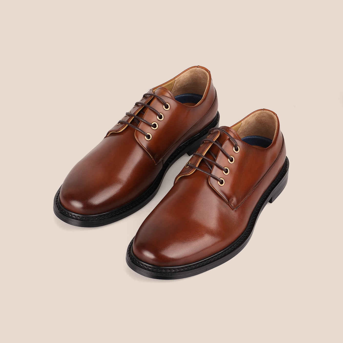 Sledgers Marcel 4-eyed Derby - Wine