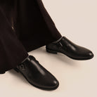 SLEDGERS Maurice Double Monk Strap - Black
