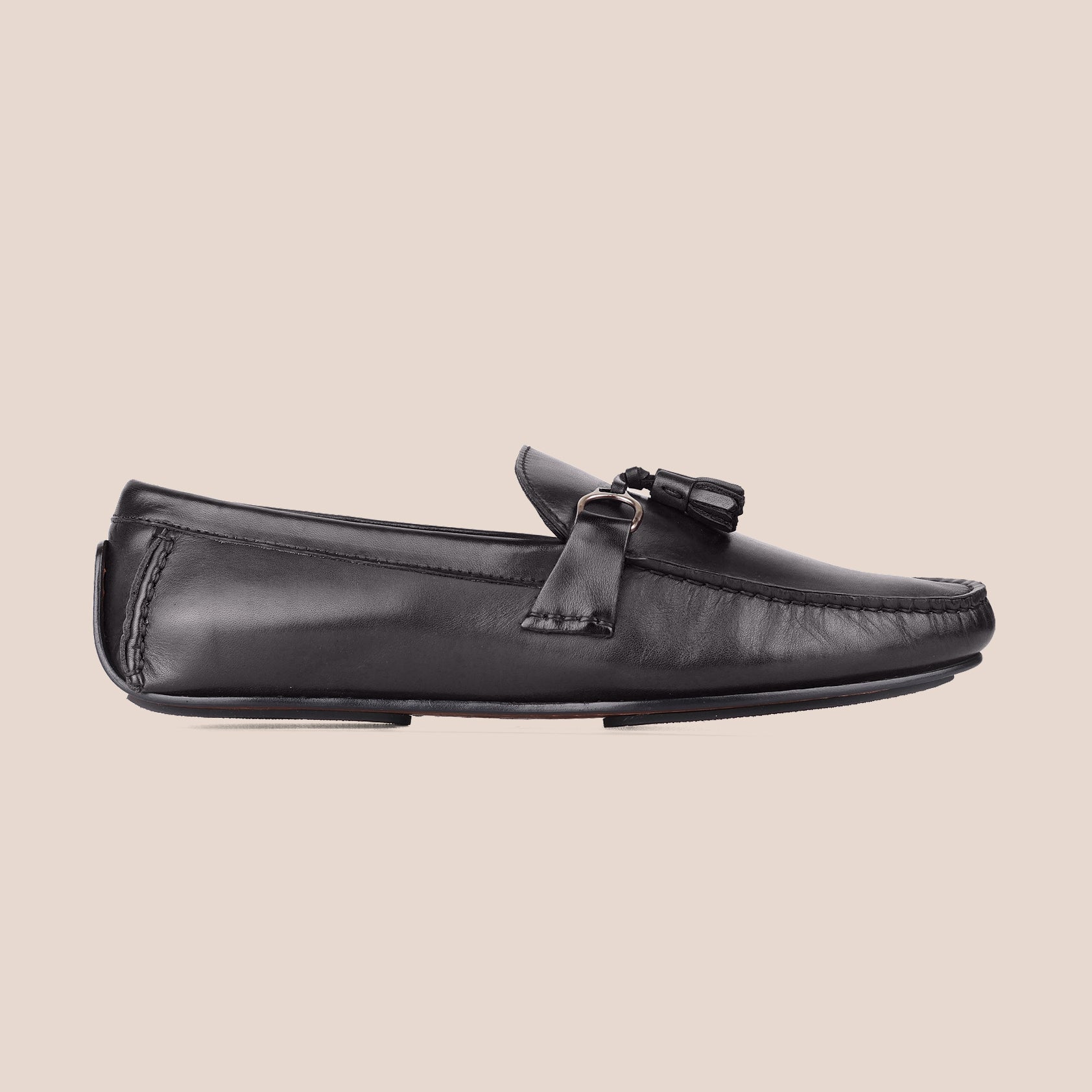 Sledgers Ruben Buckled Tassel Driving Shoes - Black