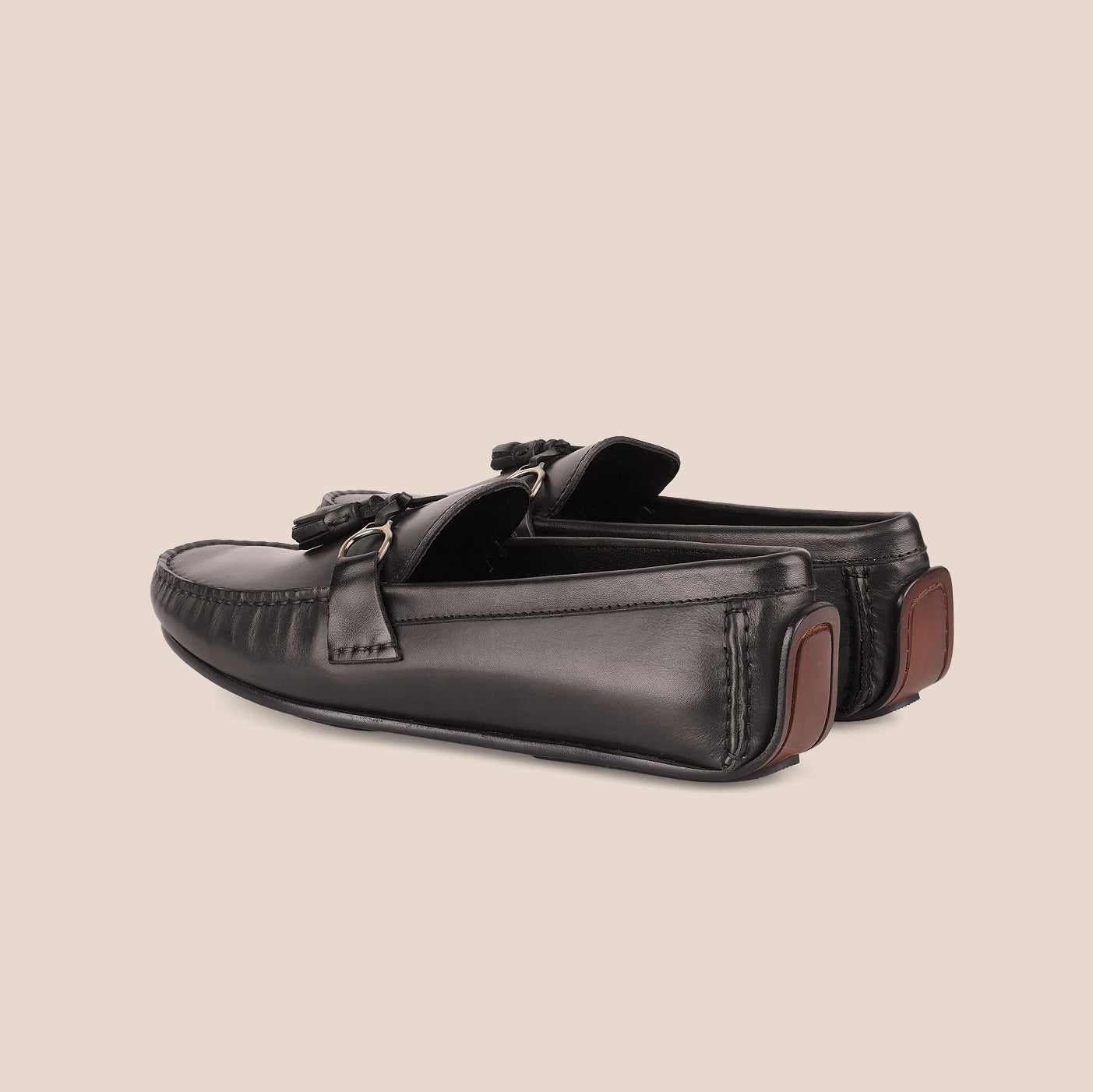 Sledgers Ruben Buckled Tassel Driving Shoes - Black