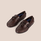 Sledgers Ruben Buckled Tassel Driving Shoes - Coffee