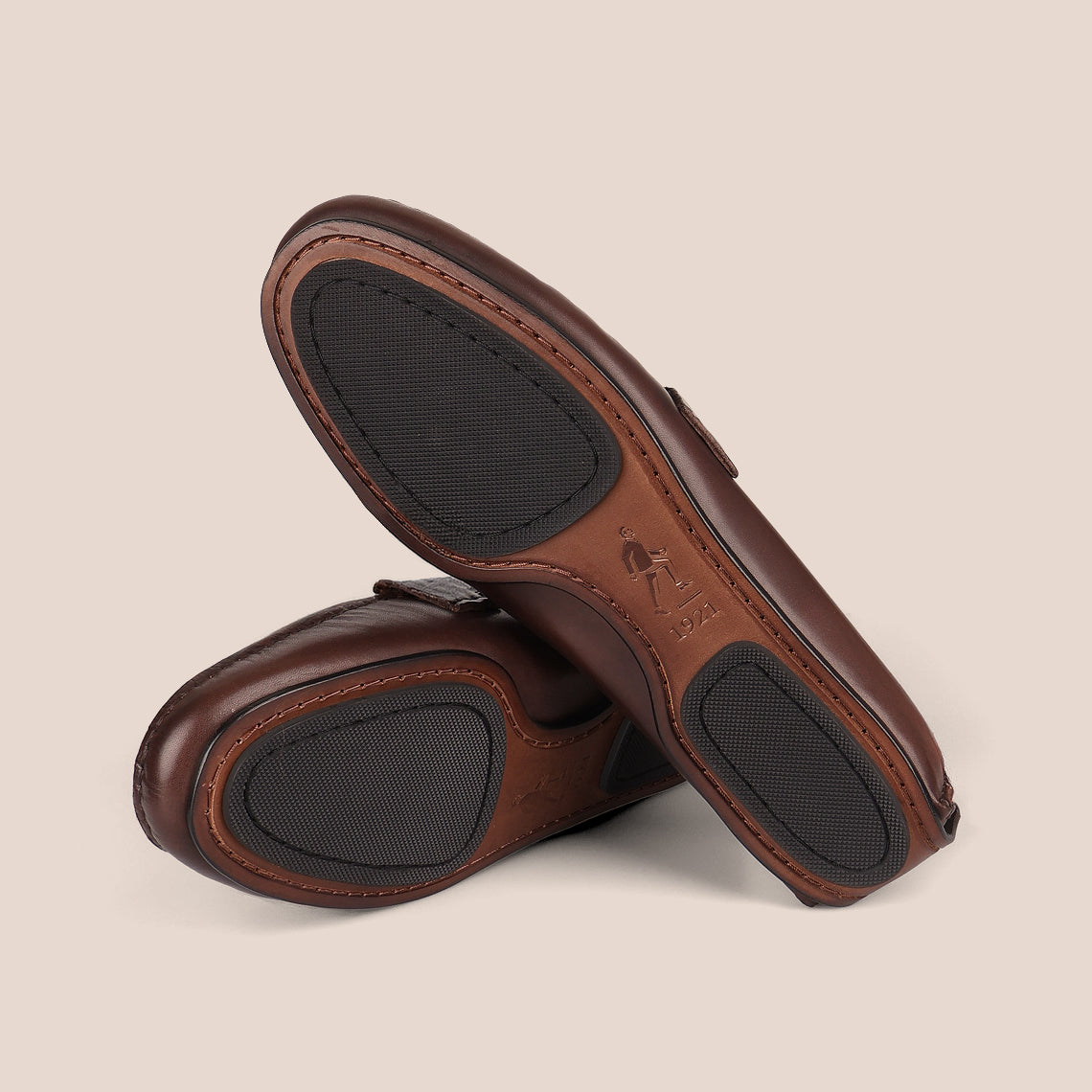 Sledgers Ruben Buckled Tassel Driving Shoes - Coffee