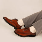 SLEDGERS Leon Moc-Toe Derbies - Light Brown