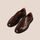 SLEDGERS Leon Moc-Toe Derbies - Coffee
