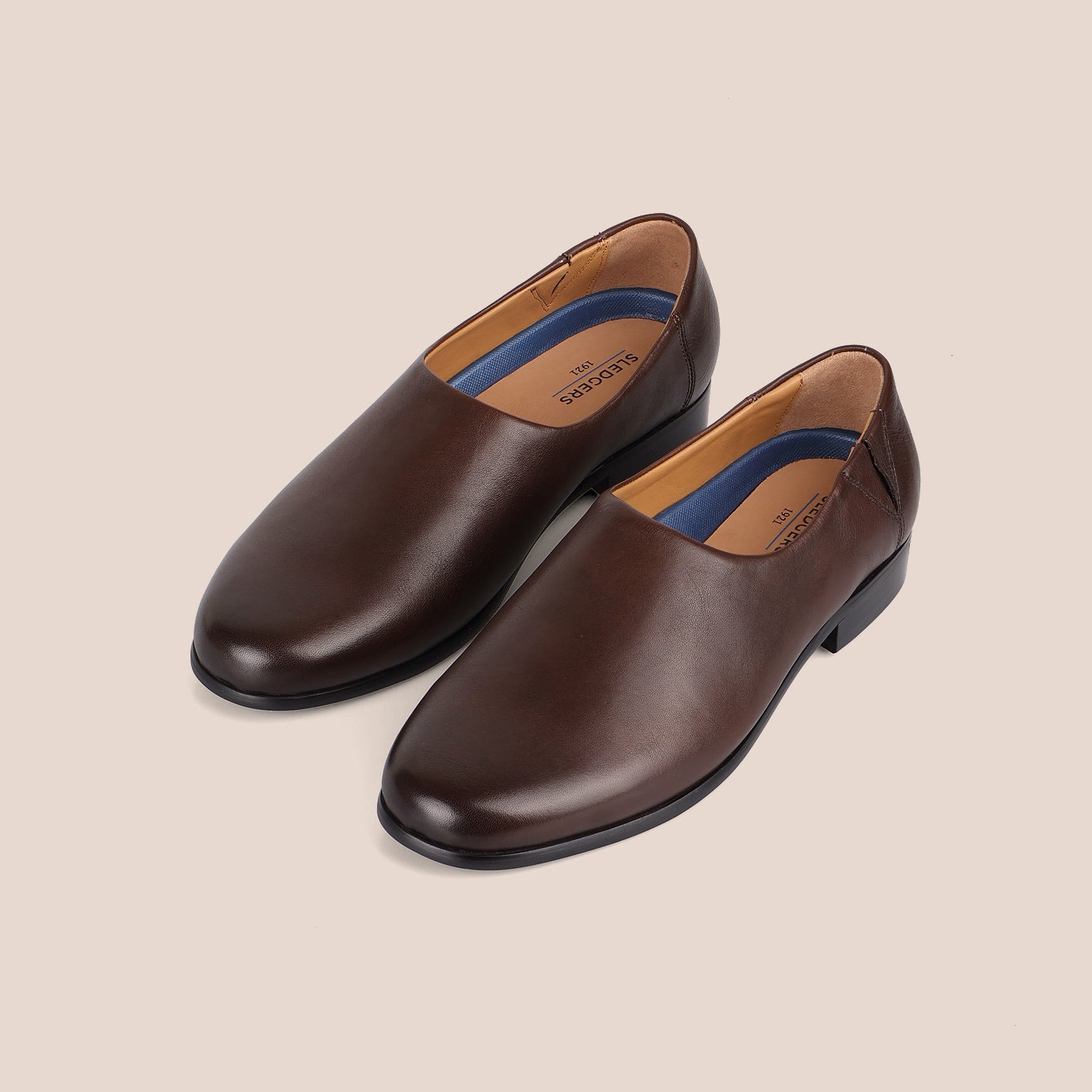 Sledgers Parker Leather Slip-ons - Coffee