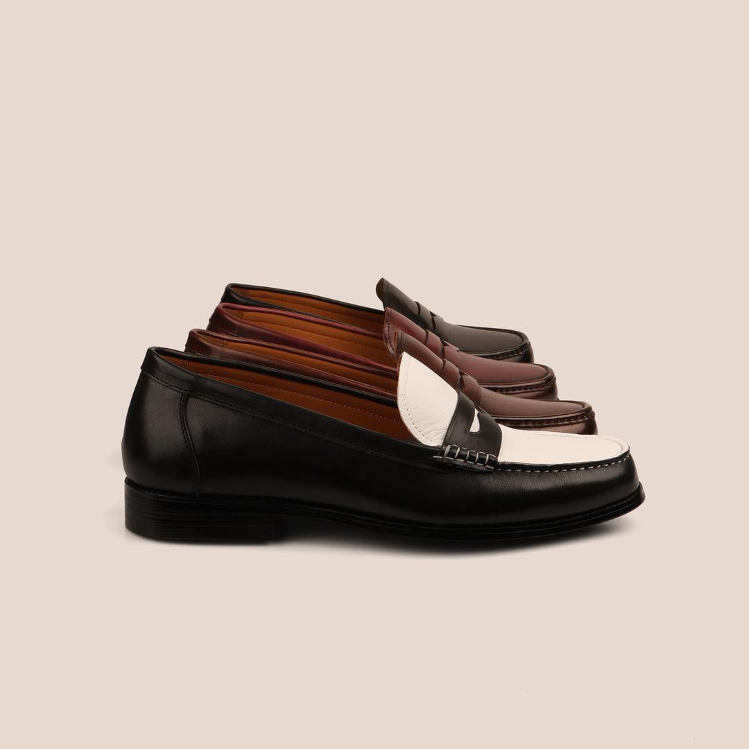 Sledgers Noel II Penny Loafers Black & White