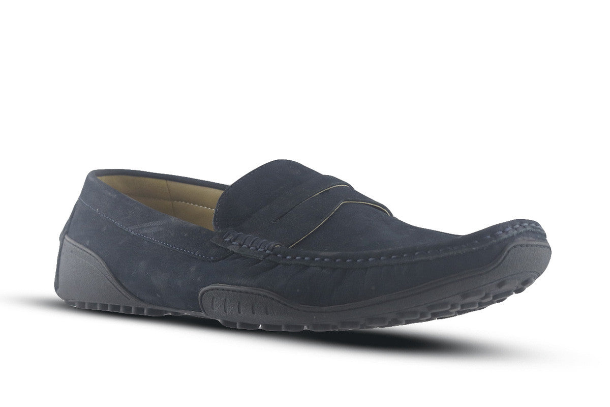 Roland Navy Penny Loafers