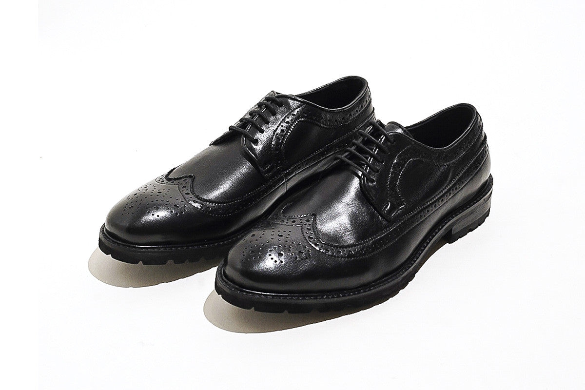 Talence Black Brogue Derby Shoes