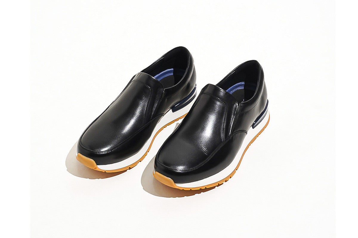 Tor Black Slip On Sneakers