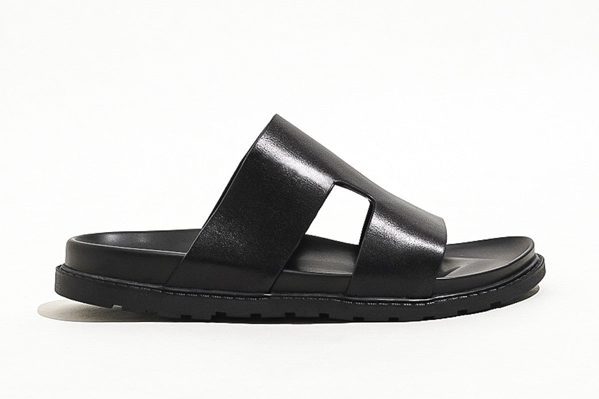 Toshio Black Slide Sandals